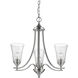 Natalie 3 Light 23 inch Satin Nickel Chandelier Ceiling Light